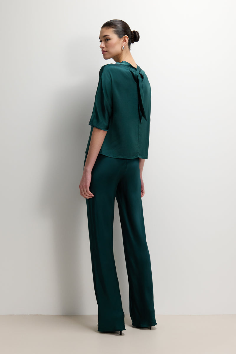 Genevieve Back Tie Top | Teal