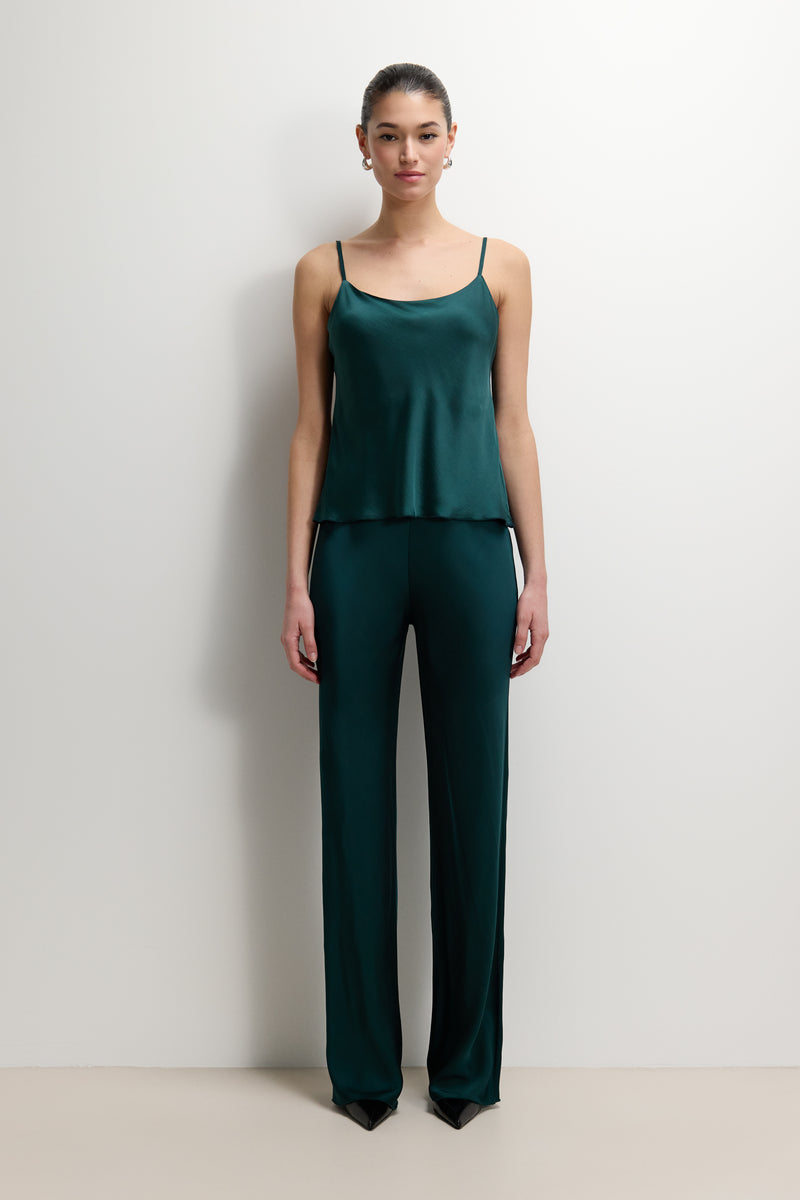 Odette Satin Vest | Teal