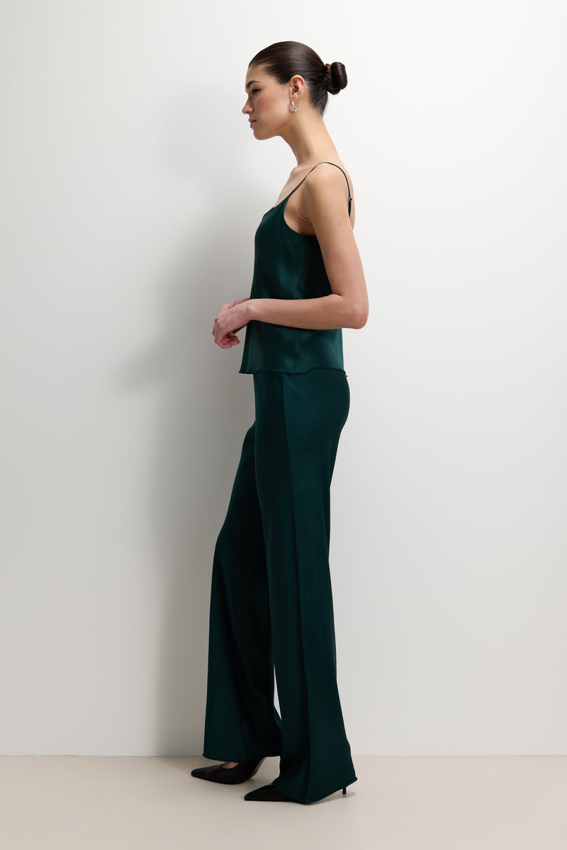 Odette Satin Vest | Teal