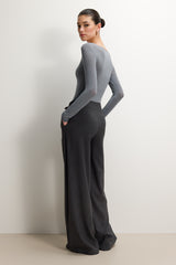 Mae Featherweight Boatneck Top | Grey Melange | Modal-Cashmere