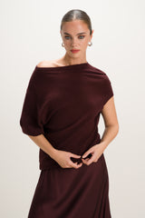 Vivienne Asymmetric Top | Plum