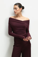 Josephine Asymmetric Top | Amethyst Plum | Modal-Cashmere