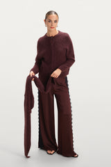 Evie Triangle Maxi Scarf | Amethyst Plum | Alpaca-Wool Blend