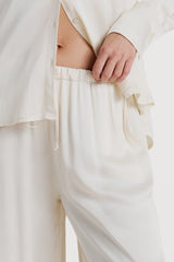 Belle Balloon Satin Trousers | Ivory