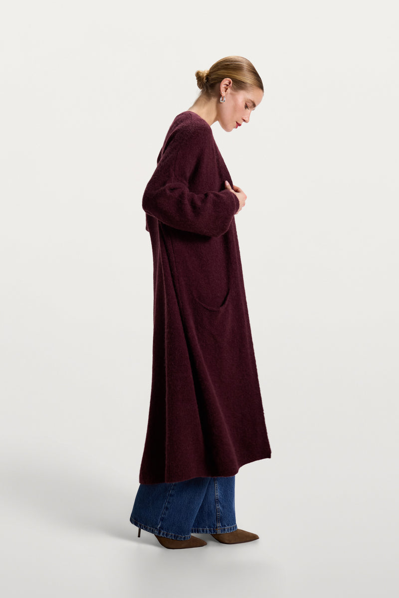 Yasmin Open Cardigan | Amethyst Plum | Alpaca Blend