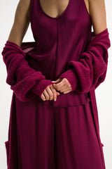 Yasmin Open Cardigan | Burgundy | Alpaca Blend