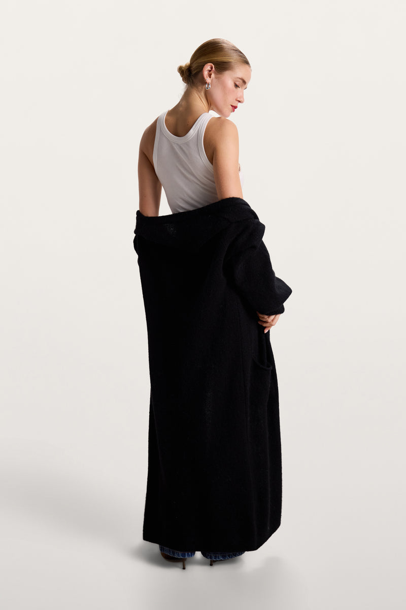 Yasmin Open Cardigan | Black | Alpaca Blend