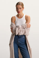 Yasmin Open Cardigan | Beige | Alpaca Blend