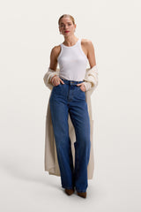 Yasmin Open Cardigan | Ivory | Alpaca Blend