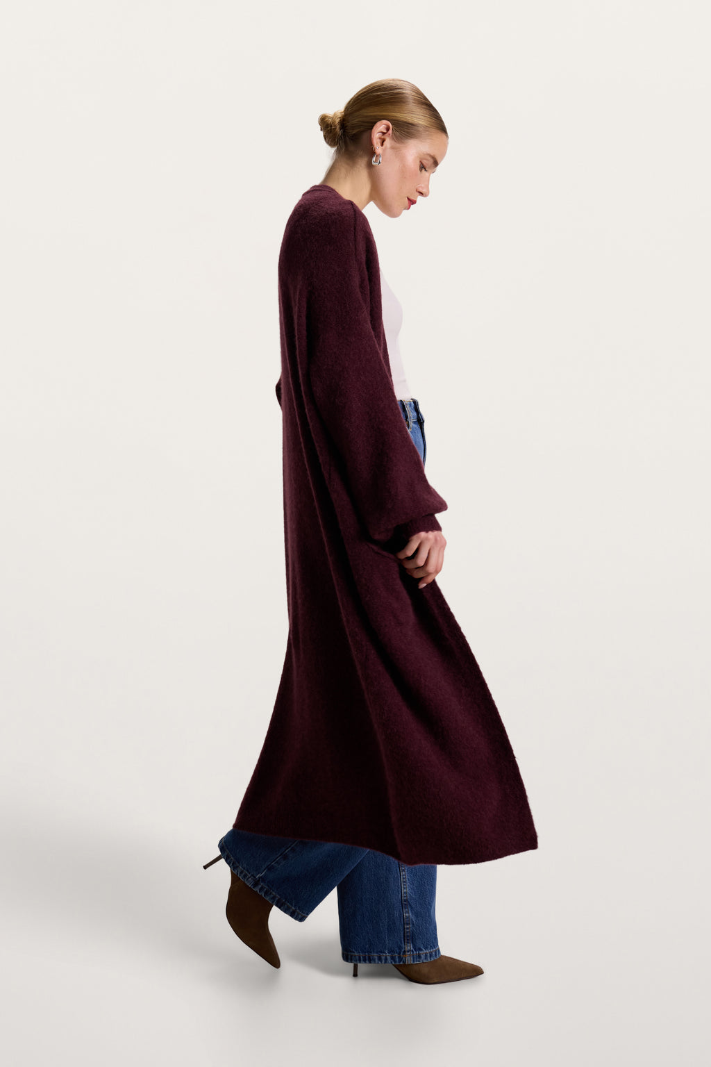 Plum_Shady Yasmin Open Cardigan | Amethyst Plum | Alpaca Blend – JAKI