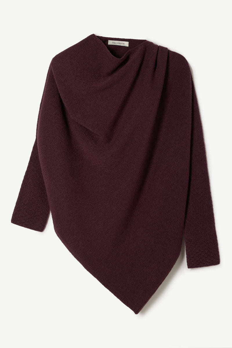 Asymmetric Draped | Amethyst Plum | Seamless Knit – JAKI