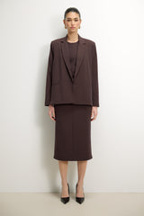 Neve Ruched Dress | Espresso Brown