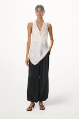 Belle Balloon Satin Trousers | Black