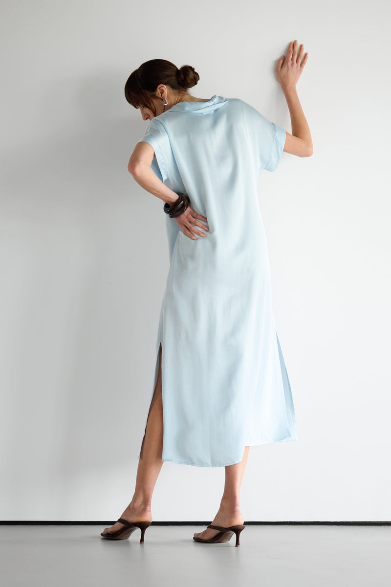 Cleo Satin Kaftan Dress