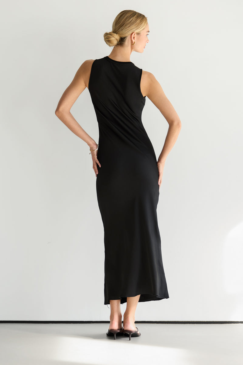 Sabrina Sleeveless Satin Dress