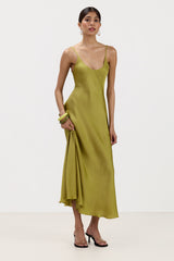 Anne Slip Satin Dress | Fern