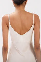 Anne Slip Satin Dress | Ivory