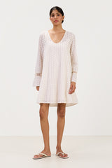 Kiara Long Sleeve Cotton Dress | Ivory