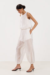 Jemima Balloon Trousers | White