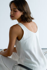 Aldina Vest Top | White