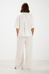 Simone Button up Shirt | White