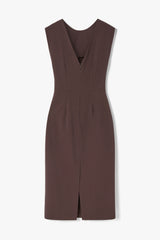 Neve Ruched Dress | Espresso Brown