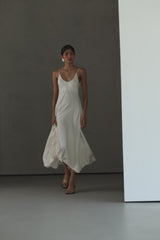 Anne Slip Satin Dress | Ivory