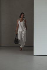 Aldina Vest Top | White