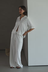 Simone Button up Shirt | White