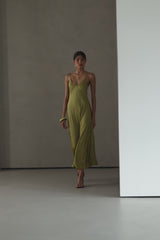 Anne Slip Satin Dress | Fern