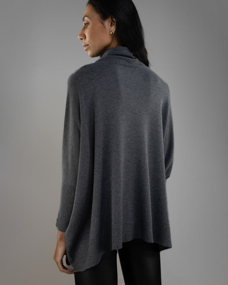 SIGN UP | Draped Cowlneck | Charcoal